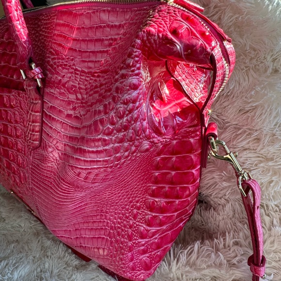 COPY - RARE COLOR!! PINK COSMO BRAHMIN DUXBURY WEEKENDER LUGGAGE TOTE BAG - Picture 8 of 11